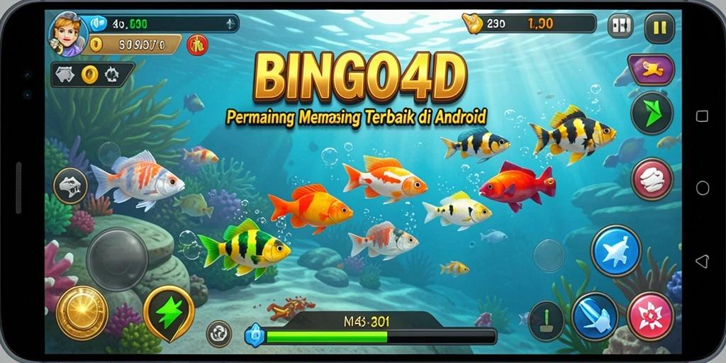 Tangkapan ikan spektakuler di gameplay BINGO4D.