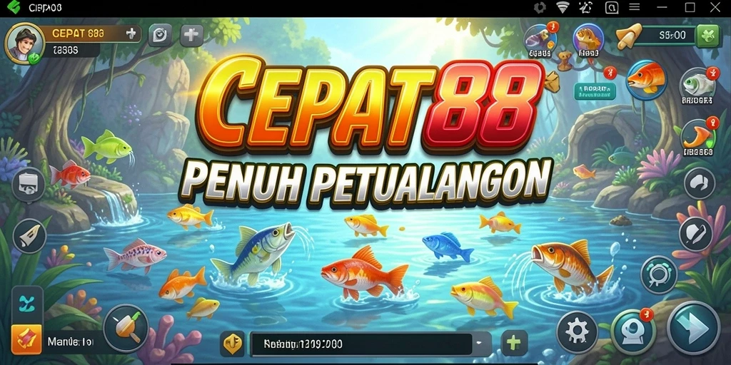 Screenshot gameplay CEPAT88 menampilkan aktivitas memancing yang seru.