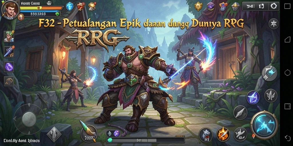 Tangkapan layar F32 menampilkan aksi seru dalam pertempuran RPG.