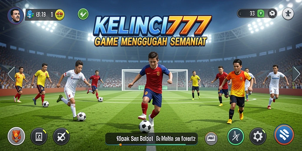Tampilan menarik dari gameplay KELINCI777 menunjukkan aksi sepak bola yang mendebarkan.
