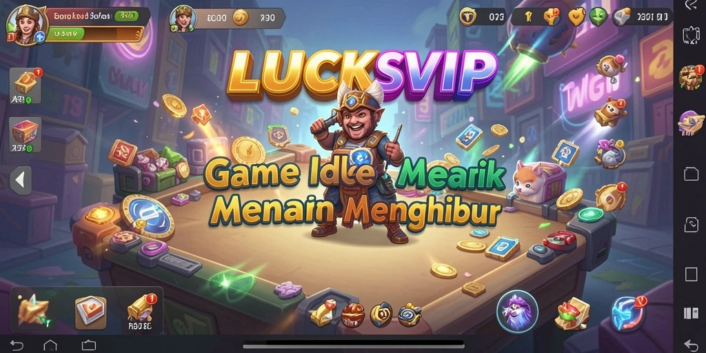 Gameplay Idle LUCKSVIP dengan grafis menarik dan interaksi menyenangkan.