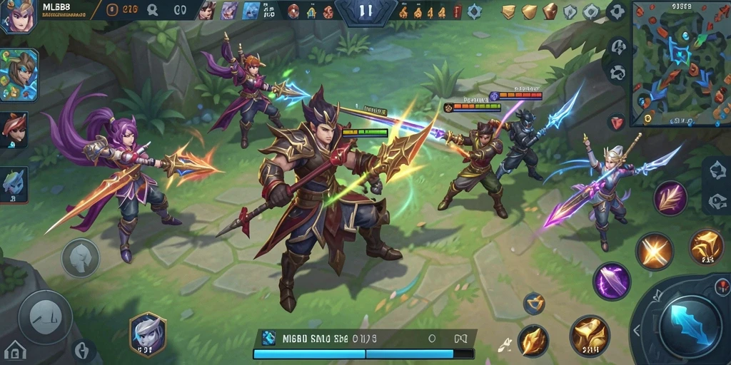 Tampilan gameplay <strong>MLBB8</strong> yang penuh aksi dan kompetisi tinggi.