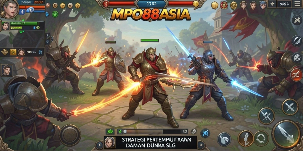 Tangkap layar utama MPO88ASIA menampilkan pertempuran strategis yang mendebarkan.