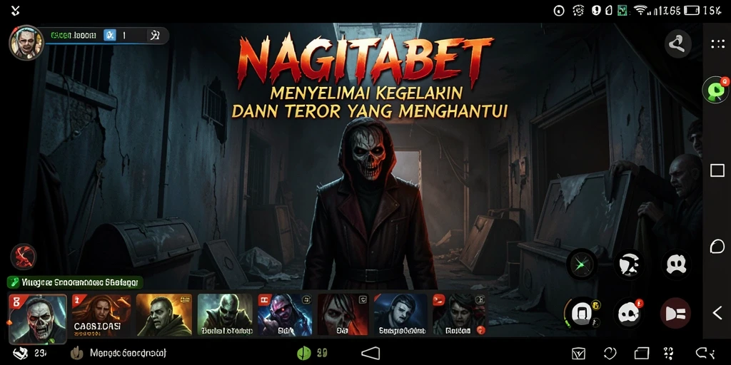 Gameplay NAGITABET yang menegangkan dengan suasana Horror yang kental.