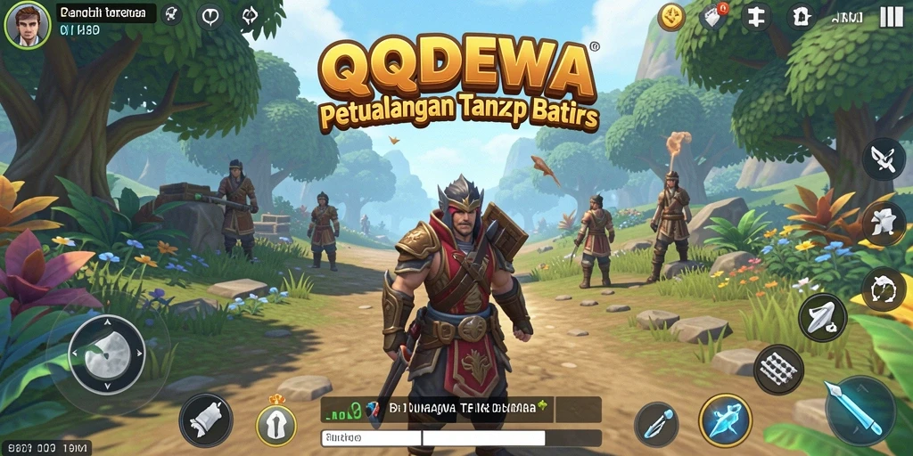 Tampilan gameplay dinamis QQDEWA dalam dunia terbuka.