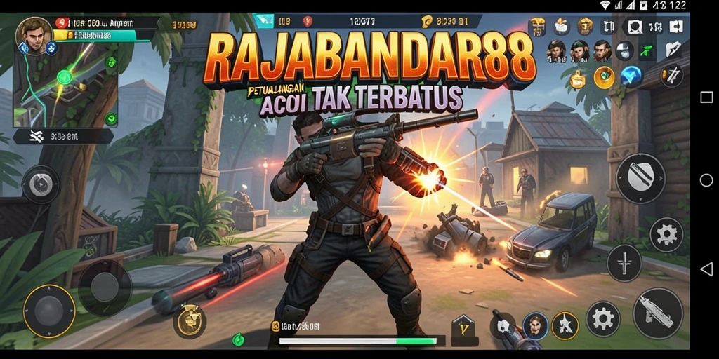 Screenshot menunjukkan aksi seru dalam gameplay RAJABANDAR88.