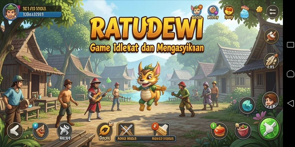 Tampilan gameplay menarik dari RATUDEWI yang menunjukkan kekuatan Idle.