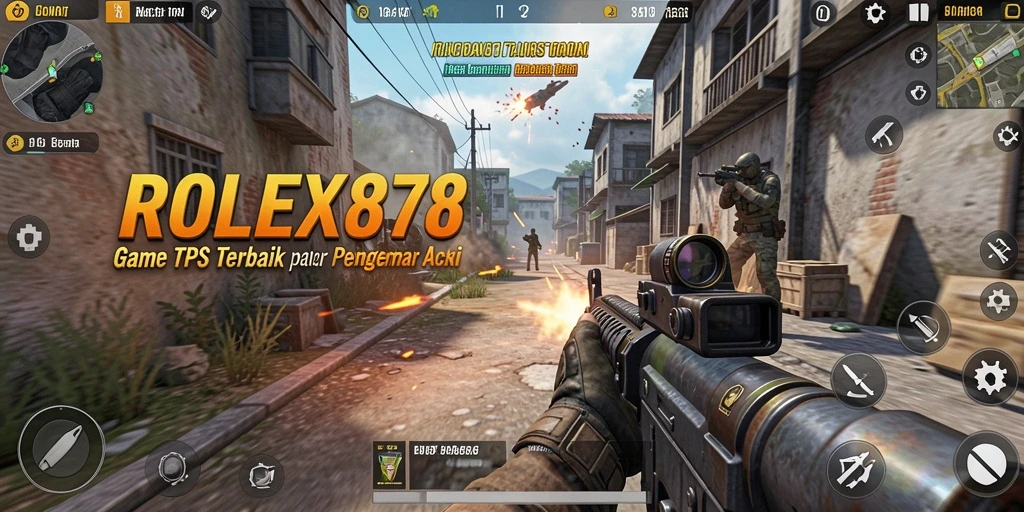 Tampilan menakjubkan dari gameplay intens ROLEX878 di arena pertempuran.