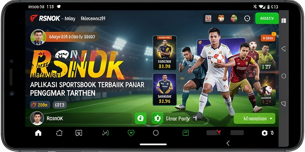 Tampilan antarmuka pengguna RSNOK saat bermain sportsbook.