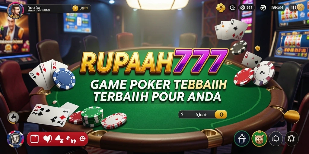 Tampilan utama RUPIAH777 dengan aksi seru permainan Poker.