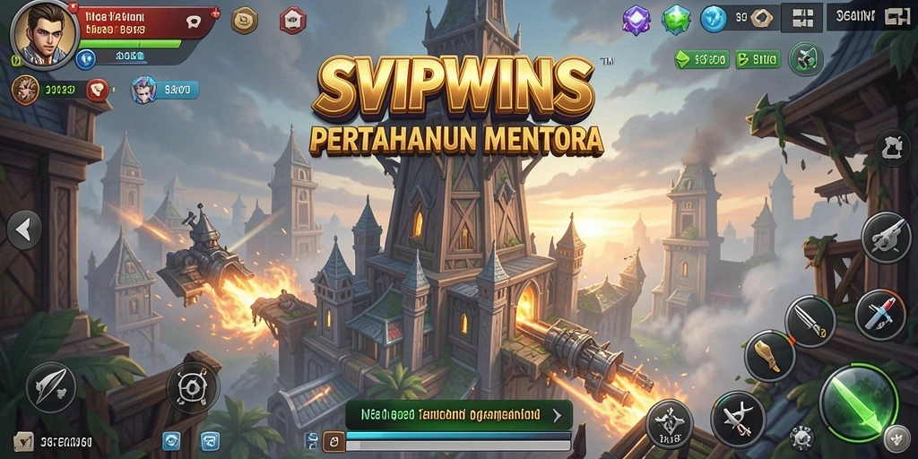 Gameplay SVIPWINS yang intens dalam genre Tower Defense.