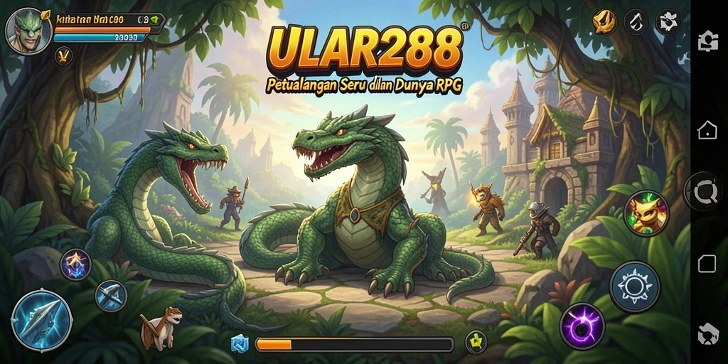 Gameplay ULAR288 menampilkan pertarungan RPG yang menegangkan.