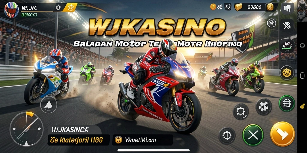 Gameplay WJKASINO dengan balapan motor yang intens dan mendebarkan.